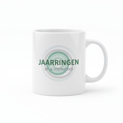 Grappige Haarverlies Tekst Koffiemok “Jaarringen op Je Voorhoofd” – Speelse Humor Mok – Keramische Koffiebeker 330 ml