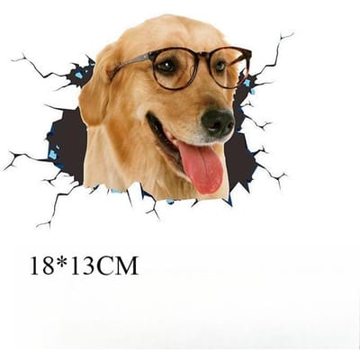 Autosticker gepersonaliseerde hond 3D driedimensionale sticker carrosserie krassen bedekken cartoon autosticker achterbumper krassticker Width 17cm