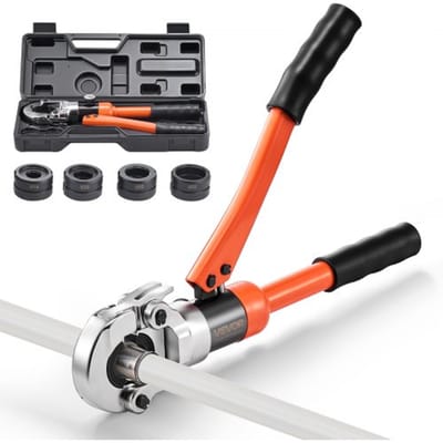 VEVOR Hydraulisch persgereedschap, krimpgereedschap voor PEX- en aluminium-kunststofbuizen, buispersgereedschap met U16 U20 U25 U32-bekken en draagtas, persgereedschapset voor loodgietersreparaties en -installaties