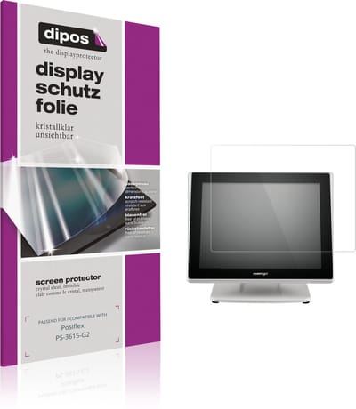 dipos – 2x Beschermfolie geschikt voor Posiflex PS-3615-G2 | Krasbestendige & heldere Screenprotector Ultra-Thin