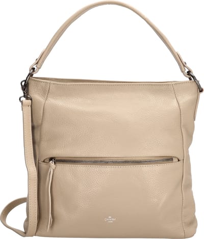 Charm London Anna Schoudertas - 100% Leer - Leren Tas - Taupe