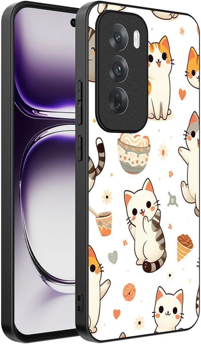 Smartphonica Telefoonhoesje Geschikt voor Oppo Reno 12 met katten opdruk - TPU backcover case cat design geschikt voor Oppo Reno 12