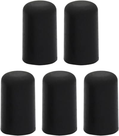 Cellobeschermers - Eindpin Tip - Bescherming Instrument - Hoogwaardig Rubber - 5 stuks - Zwart