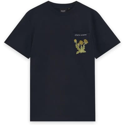 Geborduurde T-shirt met print Lyle & Scott