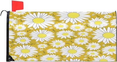 Brievenbus Cover - Brievenbushoes Magnetisch - Brievenbus Decoreren - Waterdicht PVC - 25.5" L x 20.7" B - Madeliefje Bloem