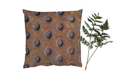 Sierkussens - Kussentjes Woonkamer - 40x40 cm - Diamantplaat - Vintage - Roest - Industrieel