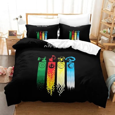 Avatar de laatste luchtmeester Beddengoedset Eenpersoons Twijfelaar Volledig Queen King Size Bedset Aldult Kind Slaapkamer 3D Print Anime Laken 180x210cm 3pcs