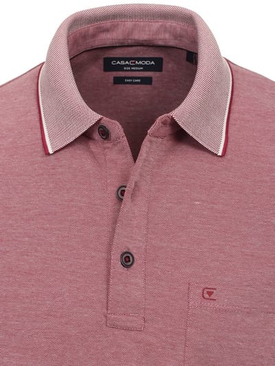 Poloshirt Met Borstzakje 3 Knoops Rood Casa Moda - XXL