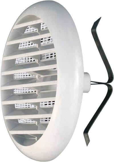 Rond Ventilatie Rooster Kunststof Wit voor Gaten 40-80 mm