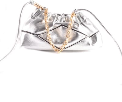 Giuliano kunstlederen schoudertas Bijou - Metallic - Zilver - Dames