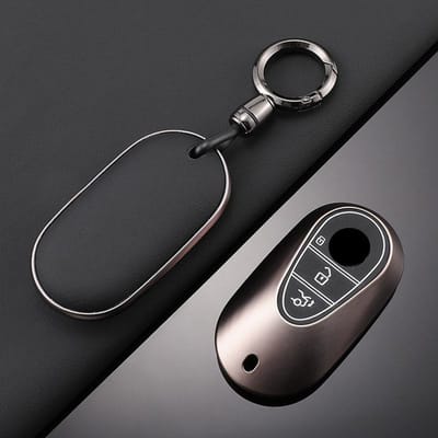 Pour Mercedes Benz Classe C E S Glc W206 W214 W223 E300 C260 C300 S450 S500 S400 Auto Voiture Clé Intelligente Étui Housse Coque Porte- black