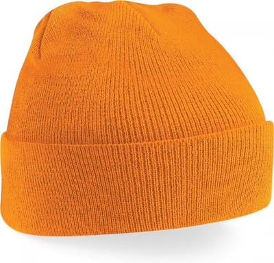 Gebreide muts polyester oranje