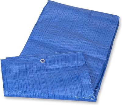 dekzeil 3 x 4 m, blauw/schimmelbestendig beschermzeil 60 g / waterdicht dekzeil voor auto, tuinmeubelen, hout/PP-PE multifunctioneel zeil met aluminium ogen
