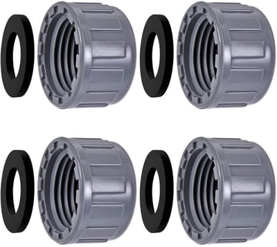 Dailygoods- Schroefdop 32mm - Ronde Binnendraad - Slangaansluitdop - Afdichting met Rubber - Waterdicht - Slijtvast en Koud-bestendig - Pijpkap
