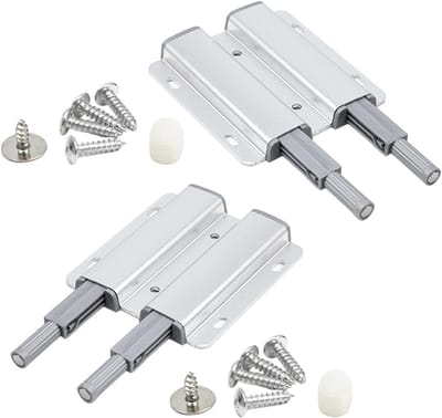 Deurdranger met Magneet voor Gemakkelijk Openen van Deuren en Meubels - 2 Stuks Aluminium Deurdempers voor Kasten en Lades
