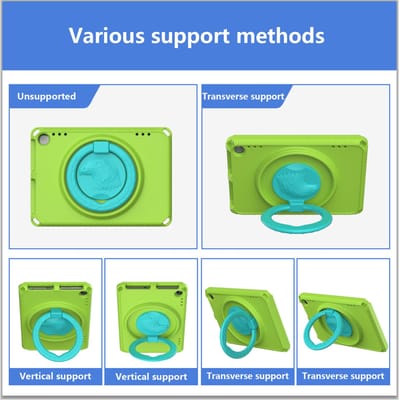 Étui de protection en EVA pour Kindle Fire HD8 PLUS (2020 2022) Protection antichoc avec poignée pliable Verte vert