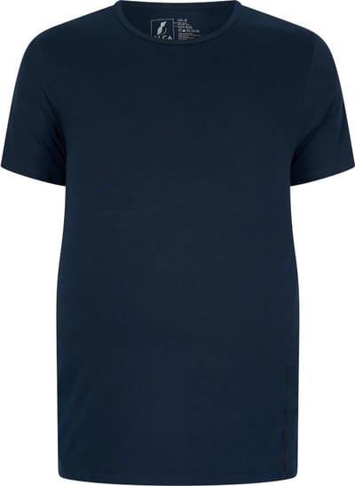 Alca Fashion - Heren T-Shirt Ronde Hals - Navy 3XL – Grote Maten Mannen - Katoen