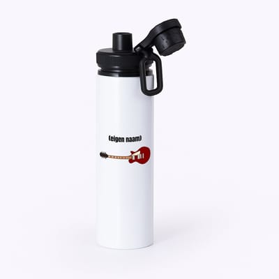 Hacebo® - rode elektrische gitaar met eigen naam waterfles met draaidop zwart - Gitaar - muziek liefhebbers - gitaristen - gitaar liefhebbers - verjaardag - cadeau - kado - water fles - 850ML
