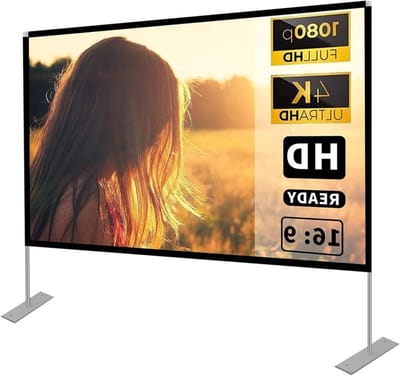 Projectiescherm Draagbaar 2K 4K Opvouwbare projectorscherm 100 120 inch 100 inch vloer stand projectiescherm Camping Outdoor Office Full HD(100 inch)