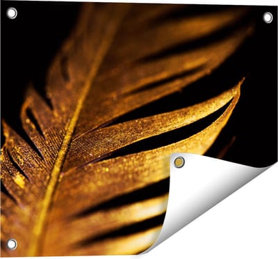 Gards Tuinposter Gouden Veer - 50x40 cm - Tuindoek - Tuindecoratie - Wanddecoratie buiten - Tuinschilderij