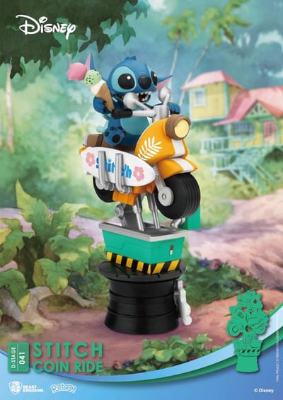 Beast Kingdom Toys Disney D-Stage PVC Diorama Stitch Coin Ride 16 cm Dioramas