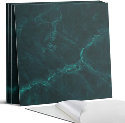 Coloray Wandpanelen Zelfklevend - Geaderd marmerpatroon Zelfklevende Wandpanelen - 50 cm x 50 cm - Groente Wandpaneel PVC - 5 stuks - Texturen Wandpanelen Zelfklevend - Wandpaneel Keuken - Wandpanelen Badkamer