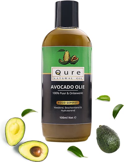 Avocado Olie 100ml| 100% Puur & Onbewerkt | Foodgrade Koudgeperst en niet geraffineerde Avocado Olie voor Inname, Haar, Huid en Lichaam