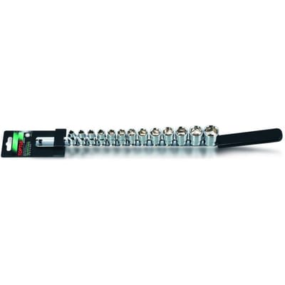 Zeskant doppenset TOPTUL 3/8 inch 6-kant (7-17, 19, 21 mm)