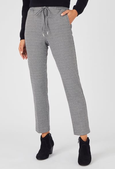 Damart - 7/8-broek pull-on stretch milano breisel - Dames - Zwart - 52
