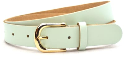 Dames riem Leer- Mintgroen - Breedte 3cm - Mooie gouden gesp - Lengte totaal 100 cm / Riemmaat 85 - Groene riem dames