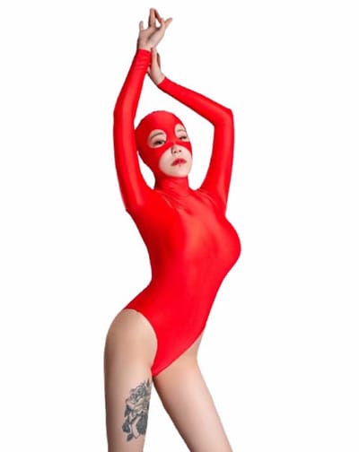 Erotische jumpsuit met bivakmuts - Masker - Catsuit Sexy - Ritssluiting