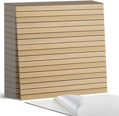 Coloray Plaktegels - Parallelle planken van hout Zelfklevende Tegels - 20 cm x 20 cm - Beige Plaktegels - 20 stuks - Vierkant PVC Tegels - Plaktegels Badkamer - Plaktegels Vloer - Vinyl Tegels - Wandtegel Zelfklevend