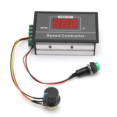 PWM DC Motor Snelheidsregelaar 6-60V 30A met Start/Stop Schakelaar en Digitaal Display