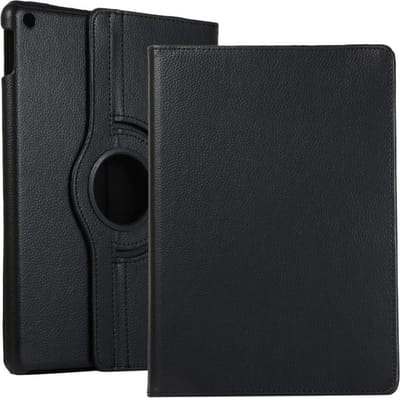 Coverup Tablethoes geschikt voor iPad 10.2 Hoesje - 360° Rotating Book Case - Zwart