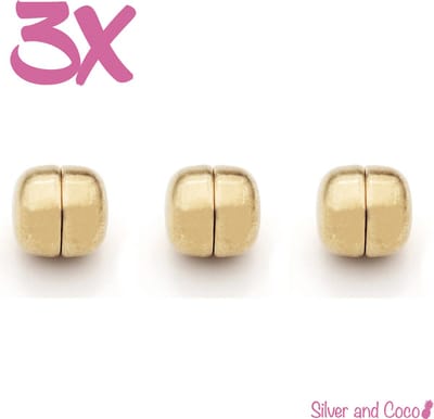 SilverAndCoco® - Hijab Magneten | Magneet voor Hoofddoek - Goud (3 stuks) + opberg tasje