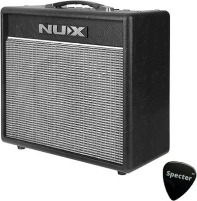 NUX Mighty Series digitale versterker 20 Watt - 8" speaker - bluetooth - DSP - via app aanstuurbaar - 3-band EQ - Specter Plectrum