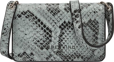LIEBESKIND BERLIN Leren Schoudertas Portemonnee Snake Sina Crossbody Salt Blue Blauw