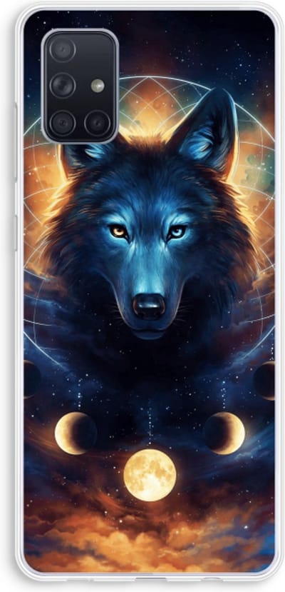 Case Company® - Hoesje geschikt voor Samsung Galaxy A71 hoesje - Wolf Dreamcatcher - Soft Cover Telefoonhoesje - Bescherming aan alle Kanten en Schermrand