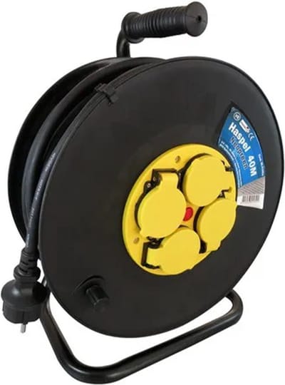 VB 41054 Kabelhaspel 40M 4-Voudig RA Therm. Bev. IP44 3x1,5mm