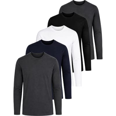 Kruze | T-shirts met lange mouwen voor heren – 5-pack