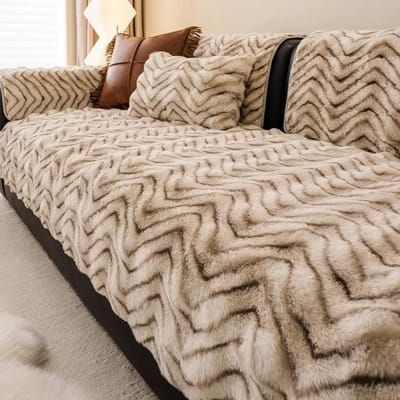 New Wave Konijn Pluche Bankmat Winter Antislip Bankovertrek Herfst en Winter Verdikken Zitmat Armleuningovertrek Doek Handdoek 70x70cm 1pcs