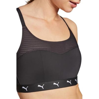 Puma Sport Bh Dames - Padded Sport Top - Medium Support - Zwart - Maat XS