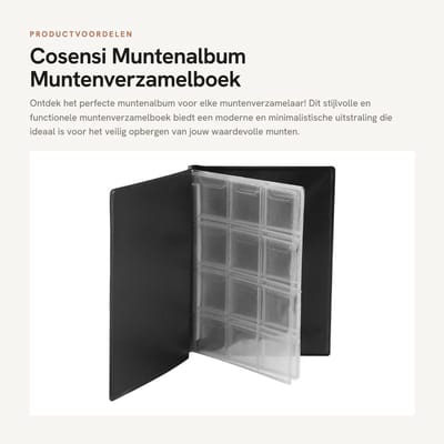 Dailygoods- Muntenalbum 120 Vakken - Munthouder - Munten Verzamelen - Draagbaar - Waterdicht - Modern Design - Muntenverzamelaar