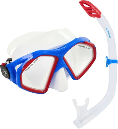 Aqua Lung Sport Hawkeye Combo - Snorkelset - Duikbril - Snorkel - Volwassenen - Rood/Blauw