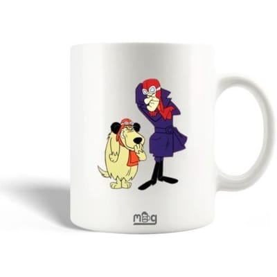 Mug en Céramique - Satanas et Muttley - 30cl - Blanc - Compatible Lave-Vaisselle - Rond