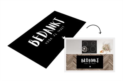 Keukenloper - Loper keuken - Collega - Bedankt voor je inzet - Spreuken - Quotes - 120x60 cm - Keukenloper vinyl