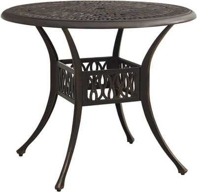 Tuinset Tafel 90x90 cm Gietaluminium Brons