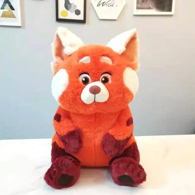 30cm Turning Red Versie van Jeugd Vervorming Pluche Speelgoed Schattige En Charmante Raccoon Knuffelpop Rode Panda Kamerdecoratie Kerstcadeau 20cm rood