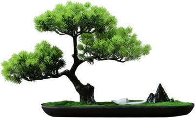 Kunst Bonsaiboom - Nep Pijnbomen - Interieur Decoratie - Natuurlijke Houtstructuur - 50 Gram - One Color