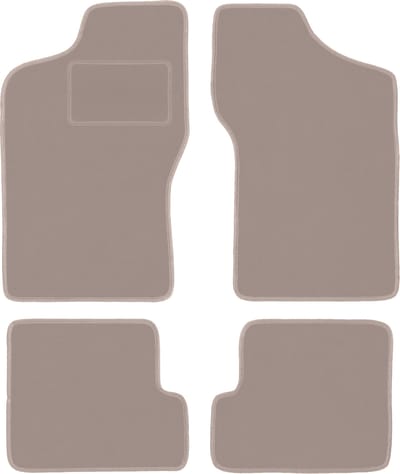 Beige velours matten voor: Fiat Cinquecento hatchback (1991-1998)